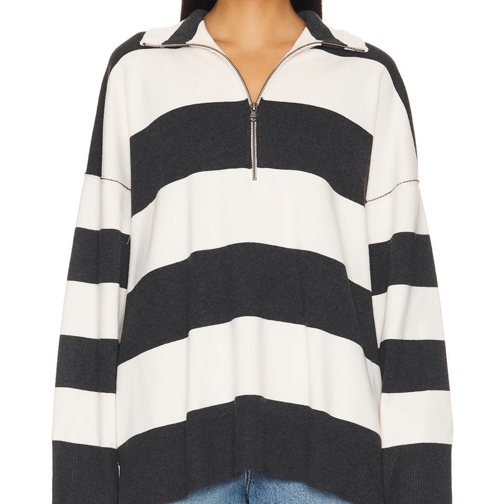 free people coastal striped pullover